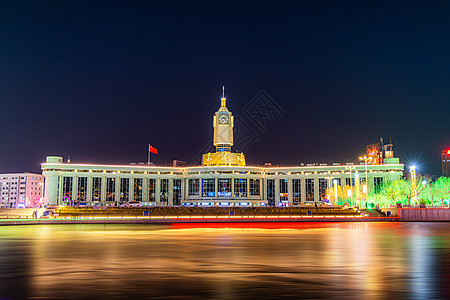 天津天津站夜景图片