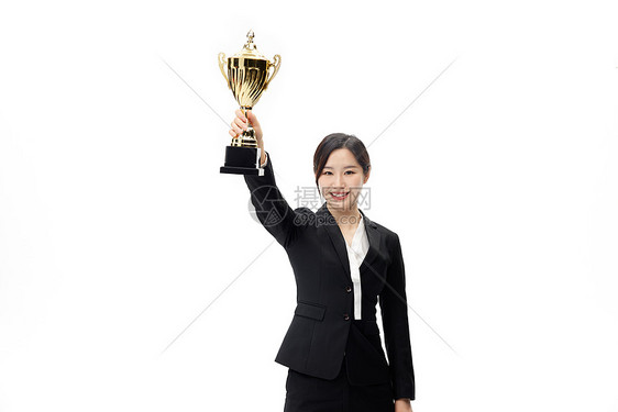 商务女性获奖胜利图片