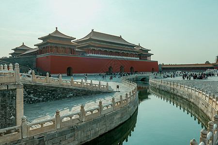 北京景区北京故宫古建筑景观背景