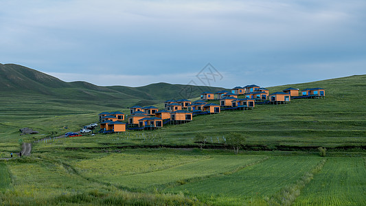 内蒙古呼伦贝尔内蒙古红石崖4A旅游景区夏季风光背景