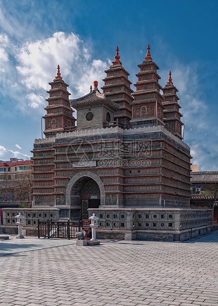 呼和浩特五塔寺夏季景观图片