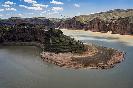 中国最美峡谷内蒙古老牛湾黄河大峡谷5A景区景观背景