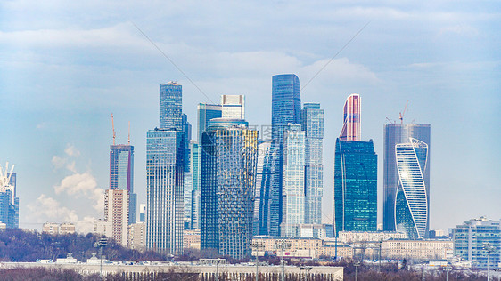 莫斯科CBD城市建筑风光图片
