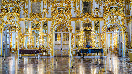 圣彼得堡叶卡捷琳娜宫背景图片