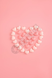 520粉色心形巧克力背景背景图片