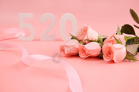 520淡粉色玫瑰花束背景图片