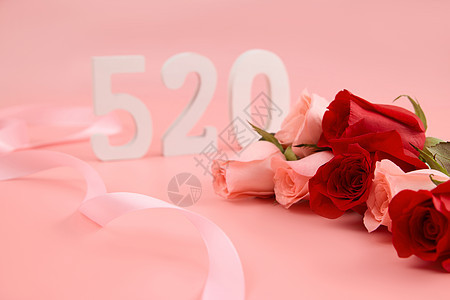 520情人节粉色浪漫系背景背景图片