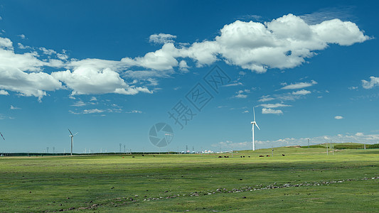 内蒙古希拉穆仁夏季草原牧场背景图片