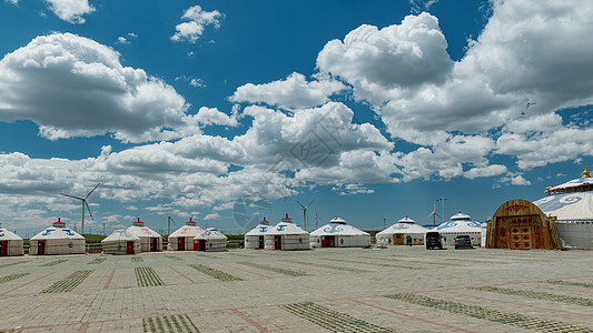 美丽草原风光内蒙古希拉穆仁草原夏季风光背景