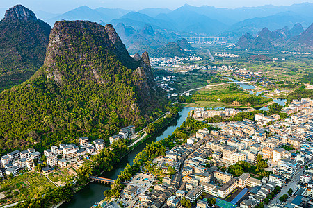 春季的广西桂林山水背景