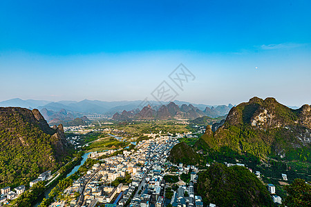 春季的广西桂林山水背景