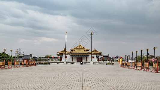 栖灵寺内蒙古美岱召藏传佛教建筑景观背景