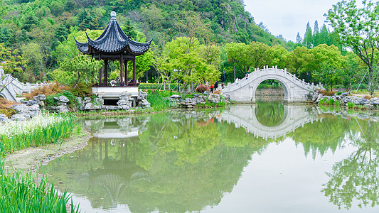 苏州风景春天江南园林风光背景