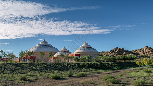 泰妍内蒙古吉穆斯泰4A旅游景区夏季景观背景