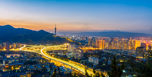 青海西宁城市夜景图片