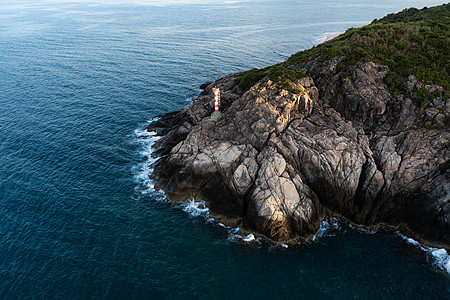 航拍万宁石梅湾海滩和加井岛风光图片