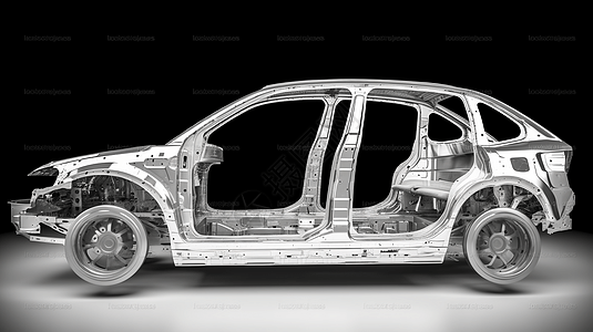 银色车架汽车模型铝制样式图片
