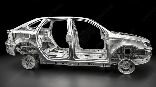 银色车架汽车模型图片