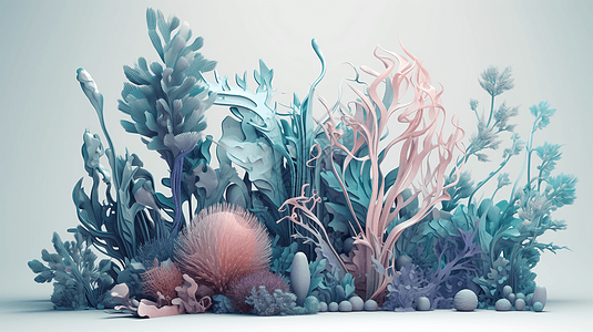 3D海底植物图片
