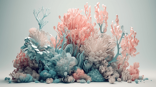 梦幻海底植物图片