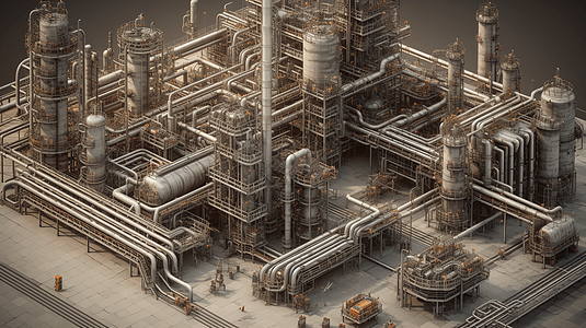 炼油厂全景图片