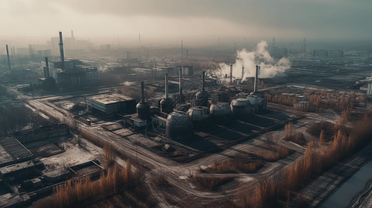 工业区钢铁厂鸟瞰图图片