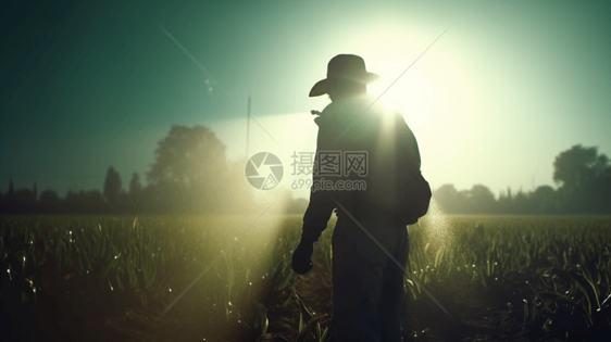 农药喷雾的农民图片