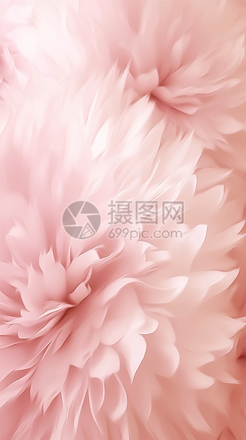 蓬松感花卉插画图片