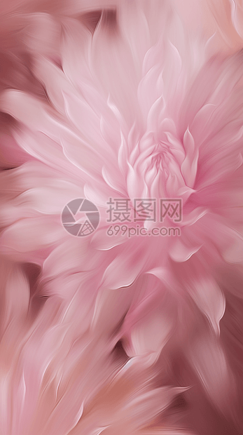 蓬松感花卉插画图片