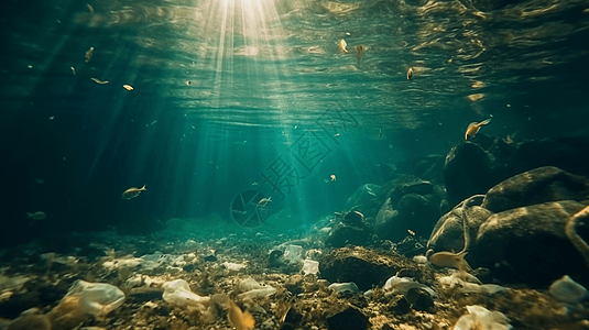 河流水下视角图片