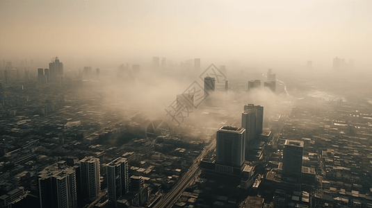 被空气污染的城市图片