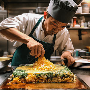 厨师正在制作美食图片