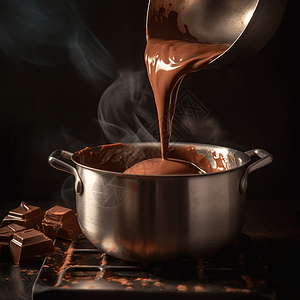 融化巧克力的过程图片
