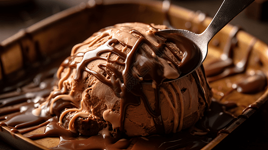 自制巧克力冰淇凌背景图片