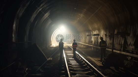 铁道隧道的建设图片