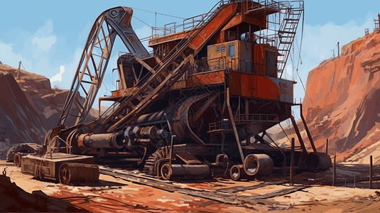 机械化的采矿设备图片