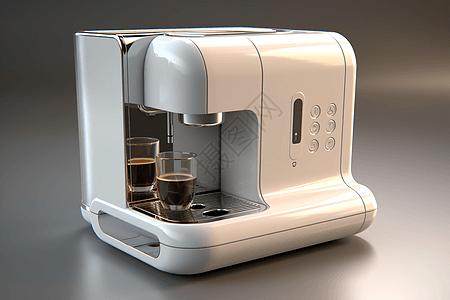 3d建模的咖啡机背景图片