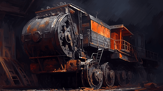 采煤中使用的机械高清图片