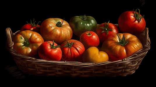 各种形状和颜色的西红柿图片