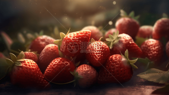 草莓田图片