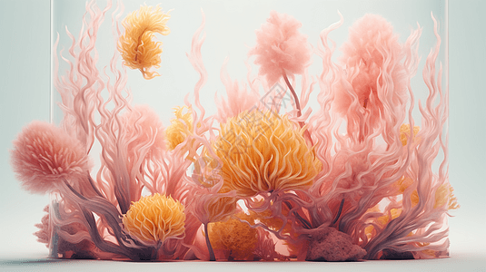 柔美的深海珊瑚图片
