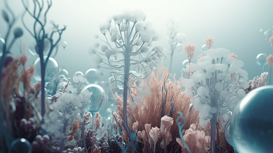 梦幻海底植物图片
