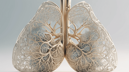 抽象艺术肺部器官图片