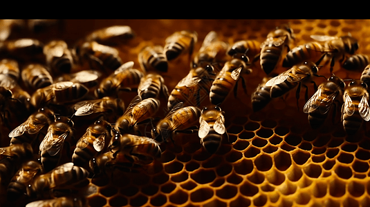 成群结队的蜜蜂图片
