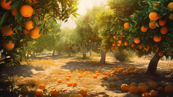 橙子果园图片