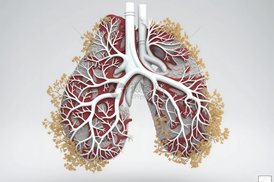 创意抽象肺部纹理图片