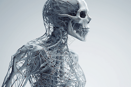 骨骼侧面人体骨骼艺术设计图片