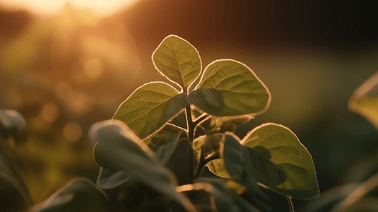 田园里的大豆种植图片