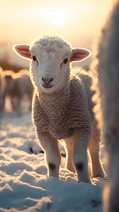 可爱的动物绵羊图片