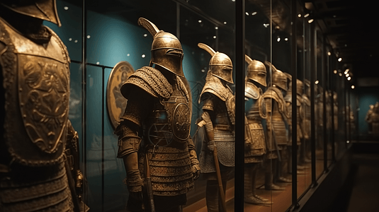 博物馆古代盔甲展览图片